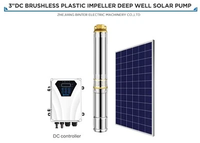 pompa idraulica solare del Deepwell di potere di CC dell'alta testa 100m di 4m3/h 600w per irrigazione