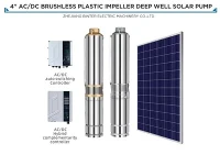 Sistema CA sommergibile solare con pompa ad acqua per pozzo profondo 4SD9-83-200-1500-A/D 1500W