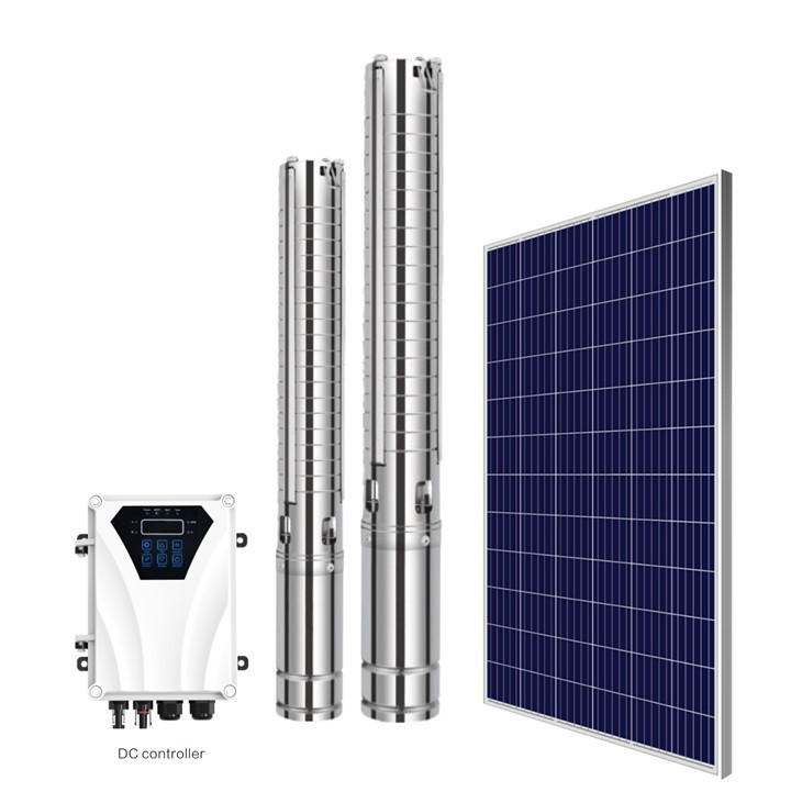 Pompa solare per pozzi profondi da pozzo inossidabile da 3 pollici DSP e MPPT
